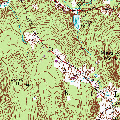 Topographic Map of Colonial Baptist Church, CT