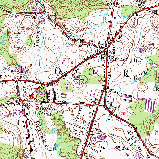 Topographic Map of Brooklyn Correctional Institution, CT