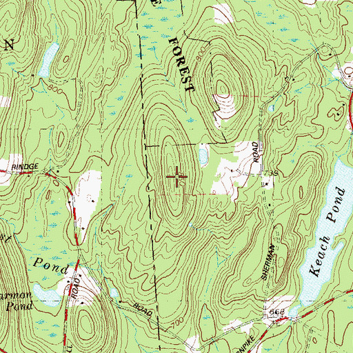 Topographic Map of Crawford Hill, CT