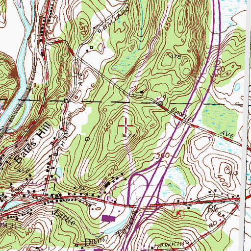 Topographic Map of Davis Hill, CT
