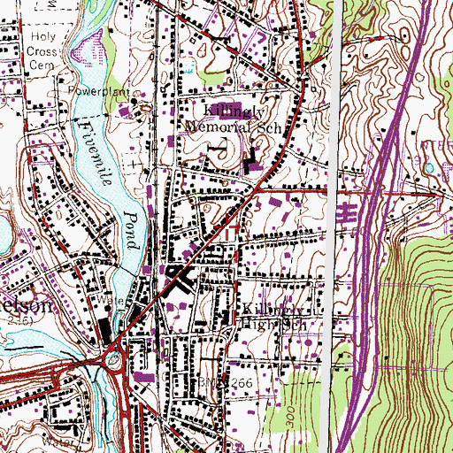 Topographic Map of Davis Park, CT