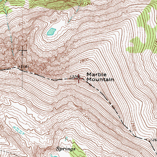 Topographic Map of Marble Mountain, CO