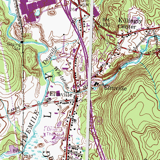 Topographic Map of Dayville Post Office, CT