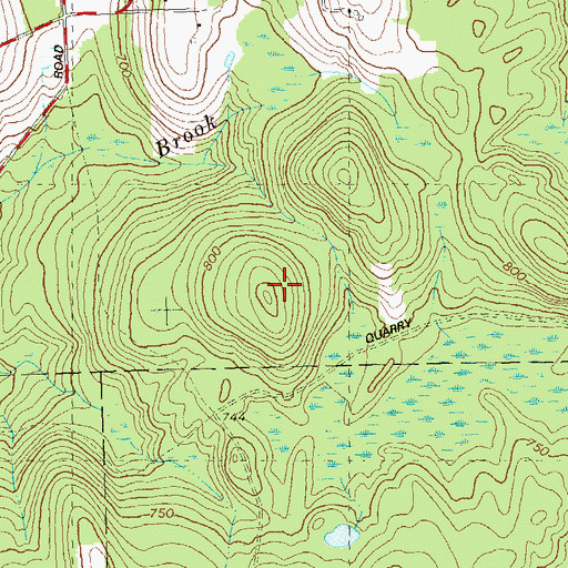Topographic Map of Deacon Tim Perrin Hill, CT