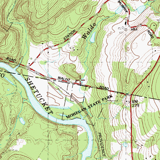 Topographic Map of Edward Waldo House Museum, CT