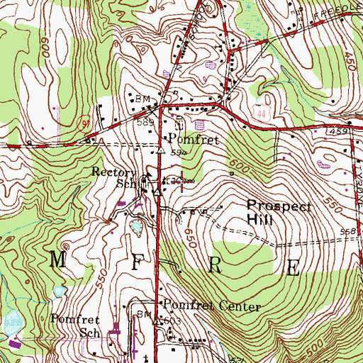Topographic Map of Episcopal Church Cemetery, CT