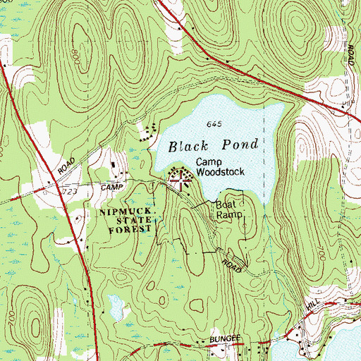 Topographic Map of Evergreen Park, CT