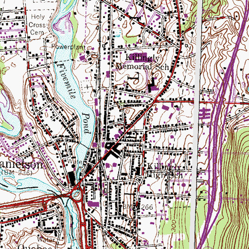 Topographic Map of First Apostolic Church, CT