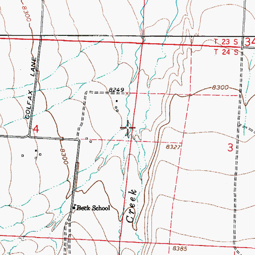 Topographic Map of Hudson Creek, CO