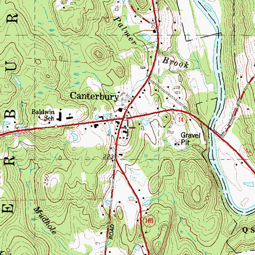 Topographic Map of First Congregational Church, CT