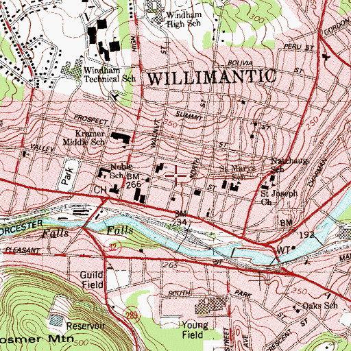 Topographic Map of First Congregational Church, CT