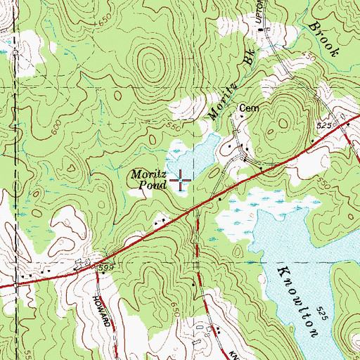 Topographic Map of Fox Swamp, CT