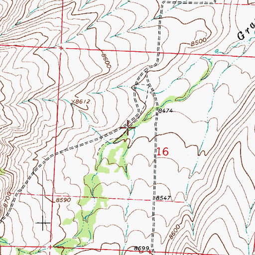 Topographic Map of Crystal Falls Creek, CO