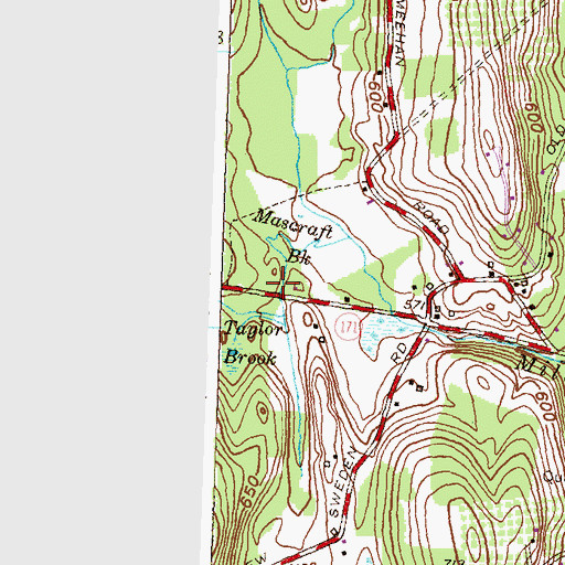 Topographic Map of Foxborough Hill (historical), CT