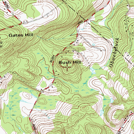 Topographic Map of Guilford Smith Memorial Library, CT