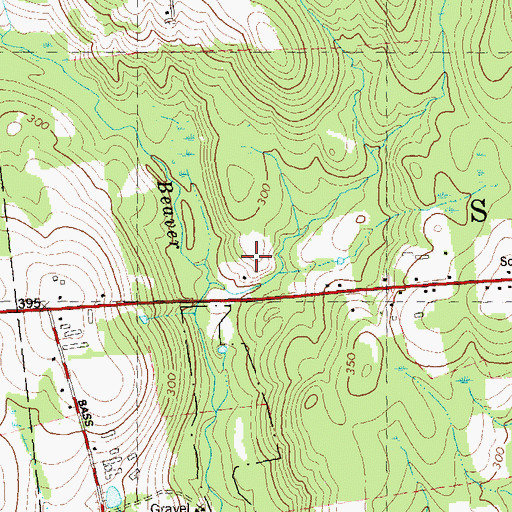Topographic Map of Hickory Grove Roadside Park, CT