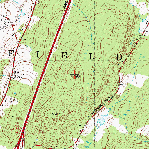 Topographic Map of Holmes Hill, CT