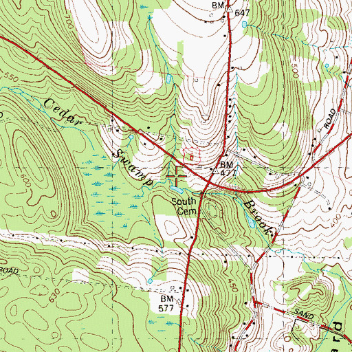 Topographic Map of Holt Brook, CT