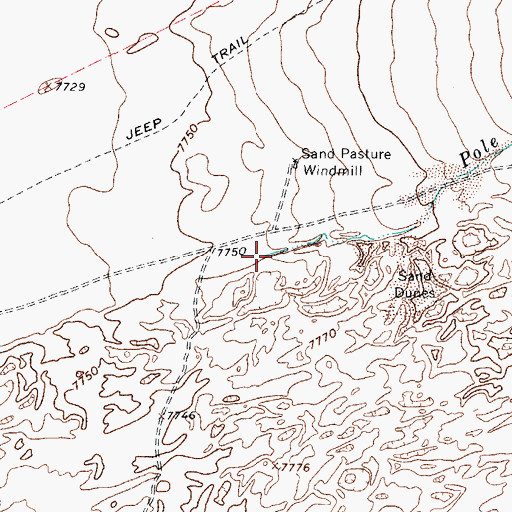 Topographic Map of Pole Creek, CO