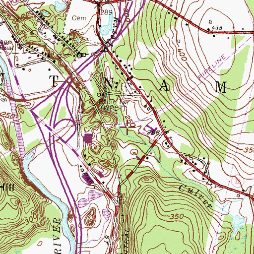 Topographic Map of Interchange 96, CT