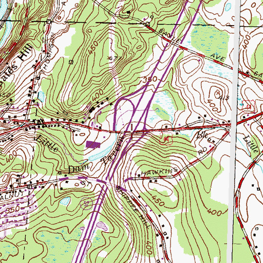 Topographic Map of Interchange 97, CT