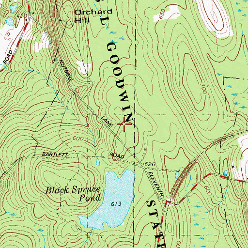Topographic Map of James L Goodwin State Forest, CT