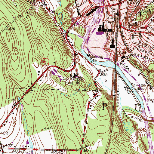 Topographic Map of Lapalme Health Sciences Library, CT