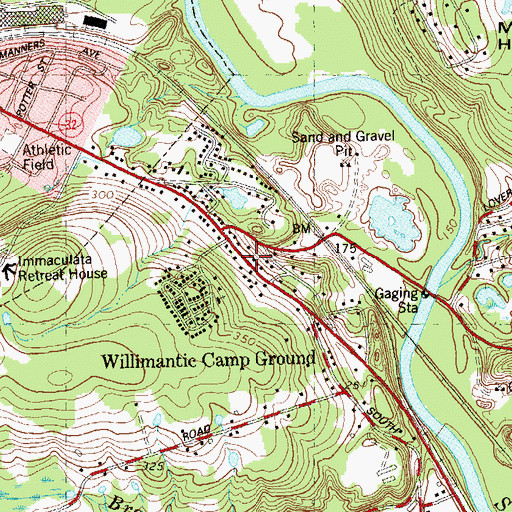Topographic Map of Latvian Evangelical Lutheran Church, CT