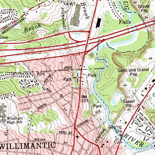 Topographic Map of Lautor Park, CT