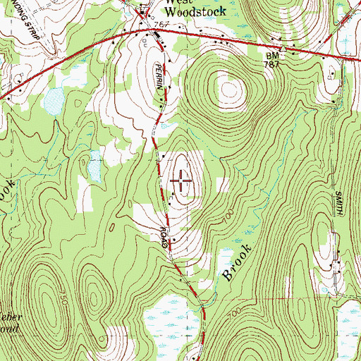 Topographic Map of Lincoln Hill, CT