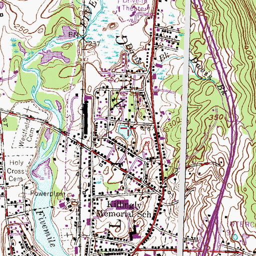 Topographic Map of Lions Park, CT