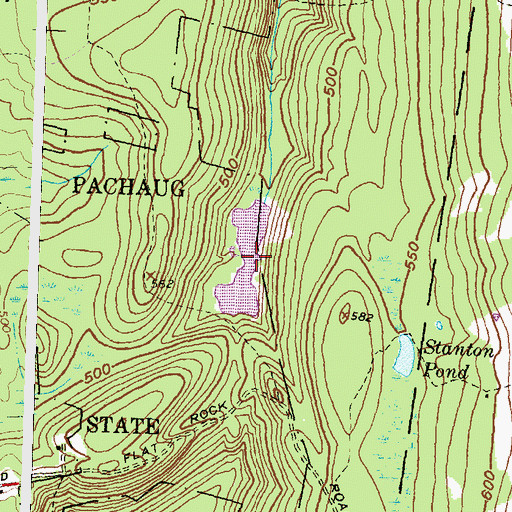 Topographic Map of Lockes Meadow (historical), CT