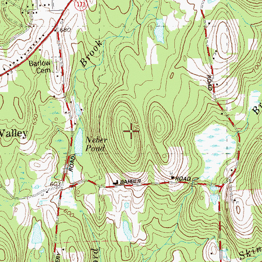 Topographic Map of Martin Hill, CT