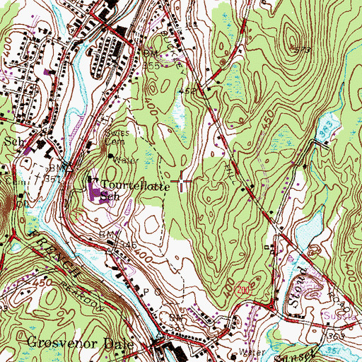 Topographic Map of Mary R Fisher Elementary School, CT