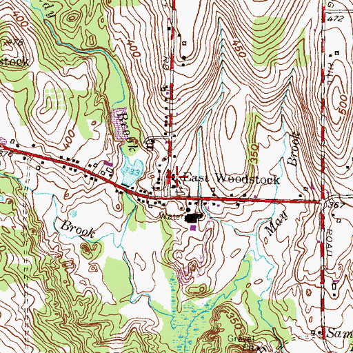 Topographic Map of May Memorial Library, CT