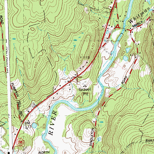 Topographic Map of Natchaug (historical), CT