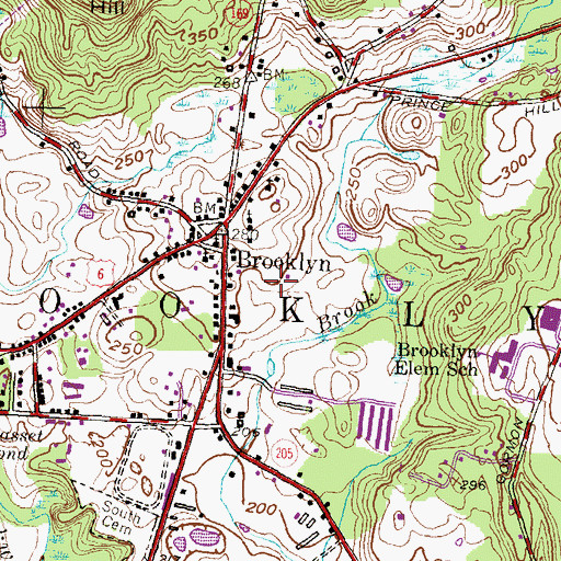 Topographic Map of Natchaug Hospital, CT