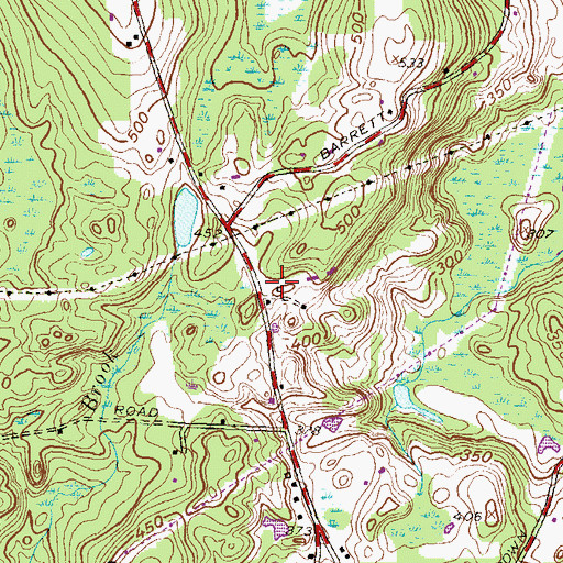 Topographic Map of New England Center for Contemporary Art, CT