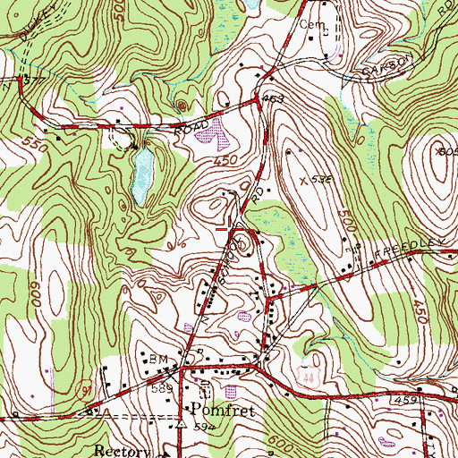 Topographic Map of North School (historical), CT