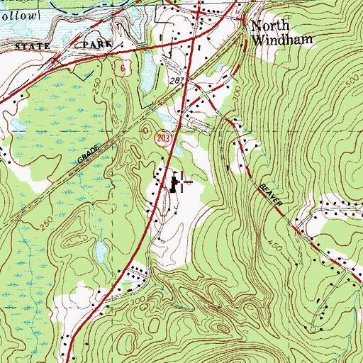 Topographic Map of North Windham Elementary School, CT