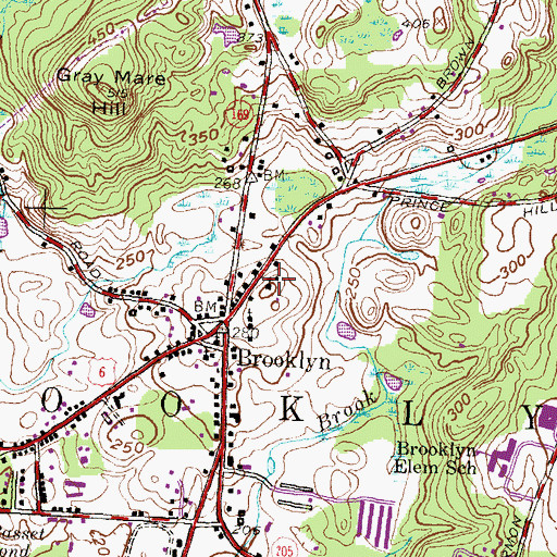 Topographic Map of Our Lady of LaSallette Church, CT