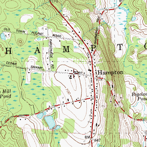 Topographic Map of Our Lady of Lourdes Church, CT