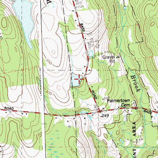 Topographic Map of Parker Pond, CT