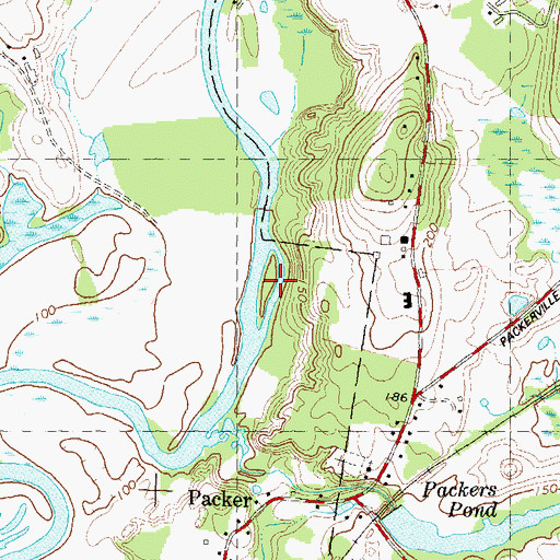 Topographic Map of Peagscomsuck Island, CT