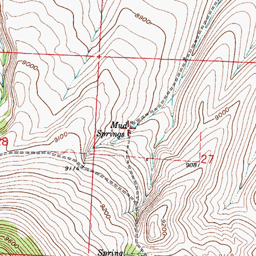 Topographic Map of Mud Springs, CO