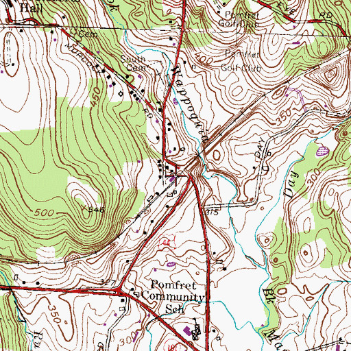 Topographic Map of Pomfret Station (historical), CT