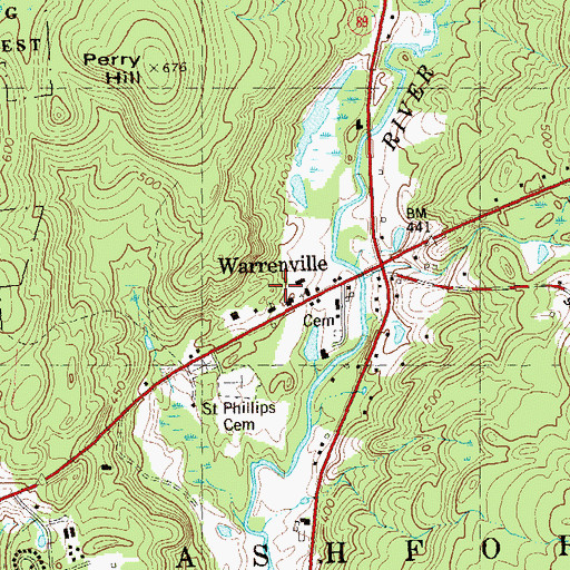 Topographic Map of Pompey Hollow Park, CT
