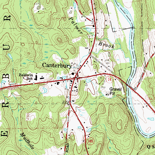 Topographic Map of Prudence Crandall Museum, CT