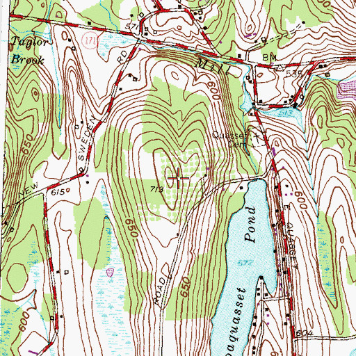 Topographic Map of Quasset School (historical), CT