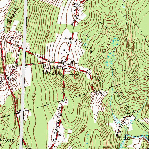 Topographic Map of Rattlesnake Hill, CT